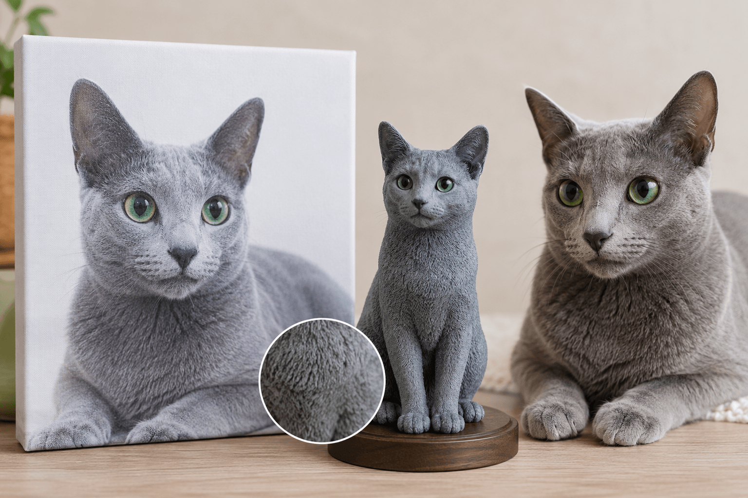 Canvas vs. Resin: The Material Science That Makes Your Russian Blue Look Truly Alive