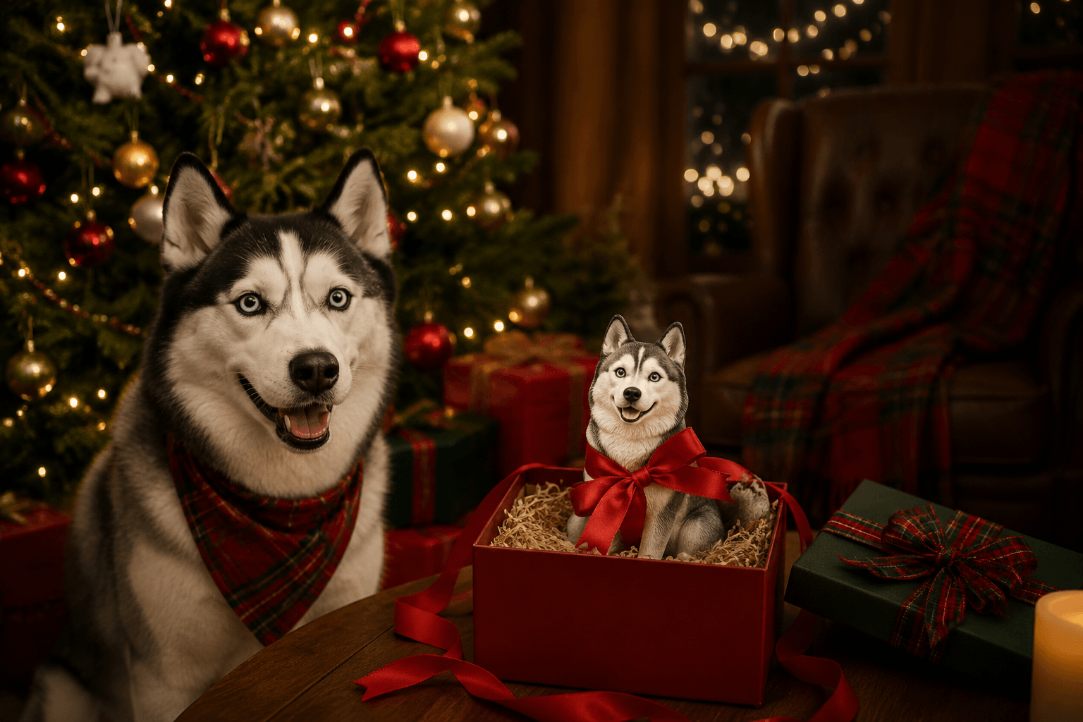 A $500 Christmas Splurge for a Teen Missing a Deployed Parent: Their Husky in Full Color