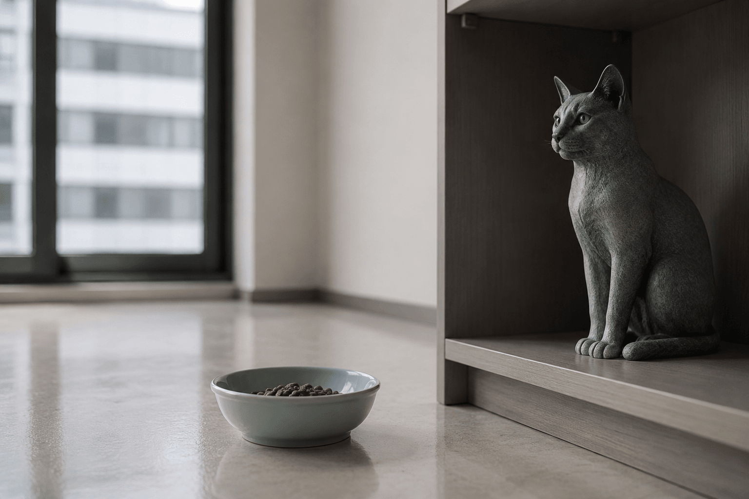 I Still Can't Move the Food Bowl: One Month Alone After Saying Goodbye to My Russian Blue