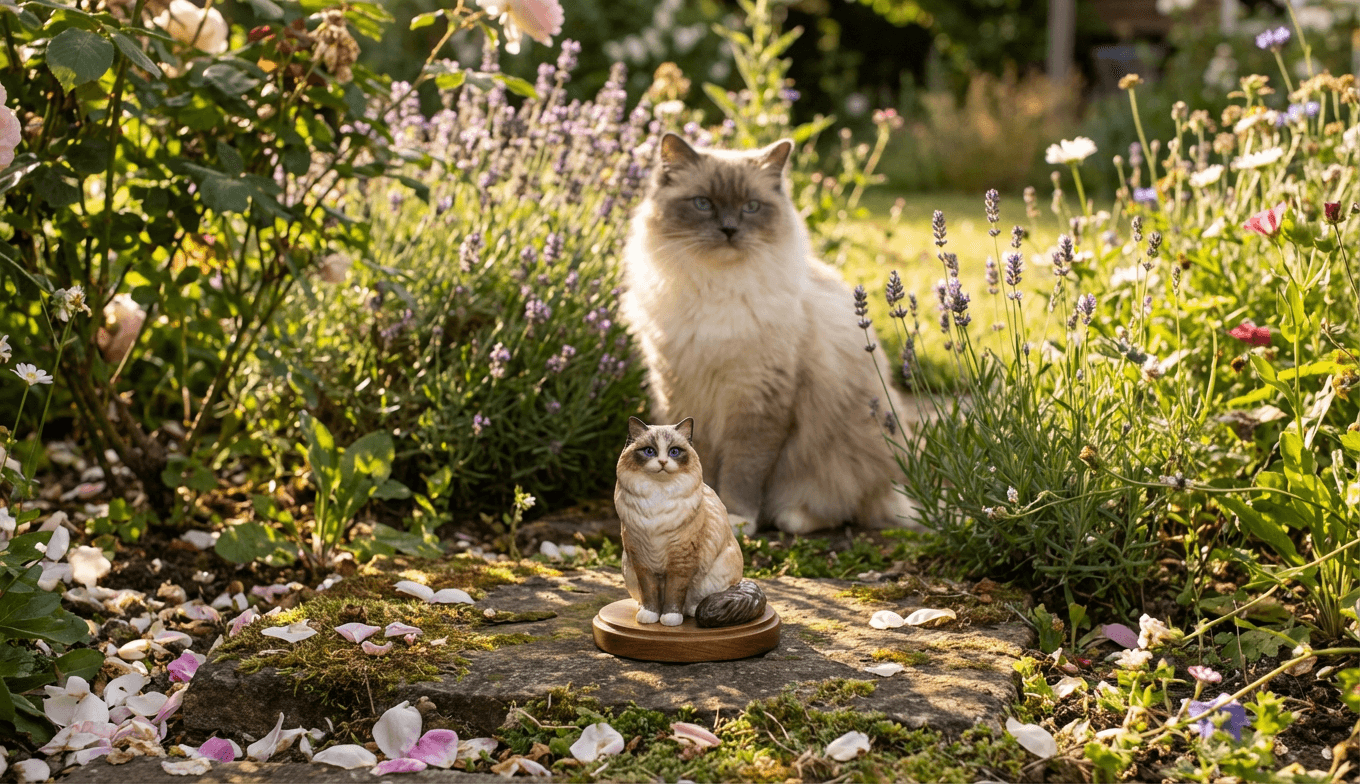 Creating a Garden Shrine for the Ragdoll Cat Who Loved the Outdoors