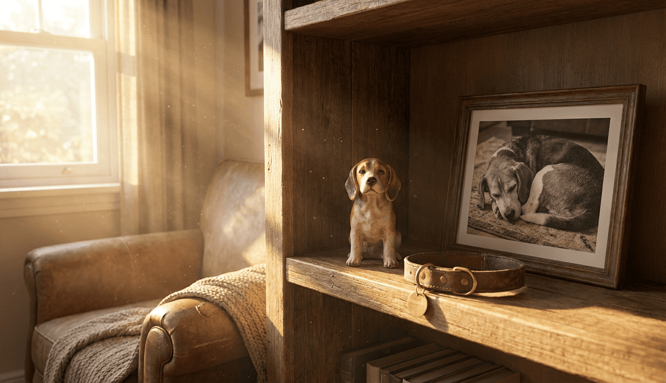 Honoring Your Senior Beagle: Creating a Morning Routine Memorial Shelf