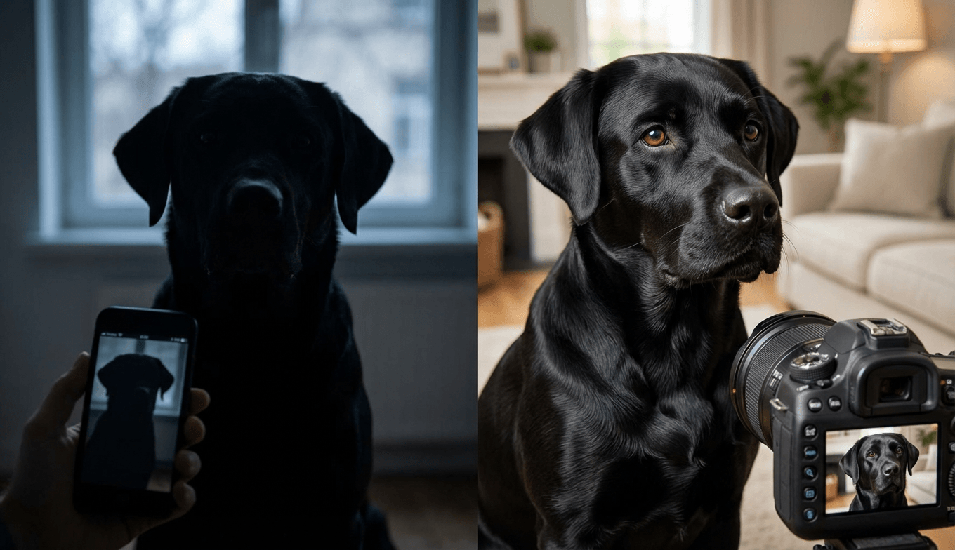 Lighting Tips: Capturing the Glossy Coat of Your Black Labrador for 3D Art