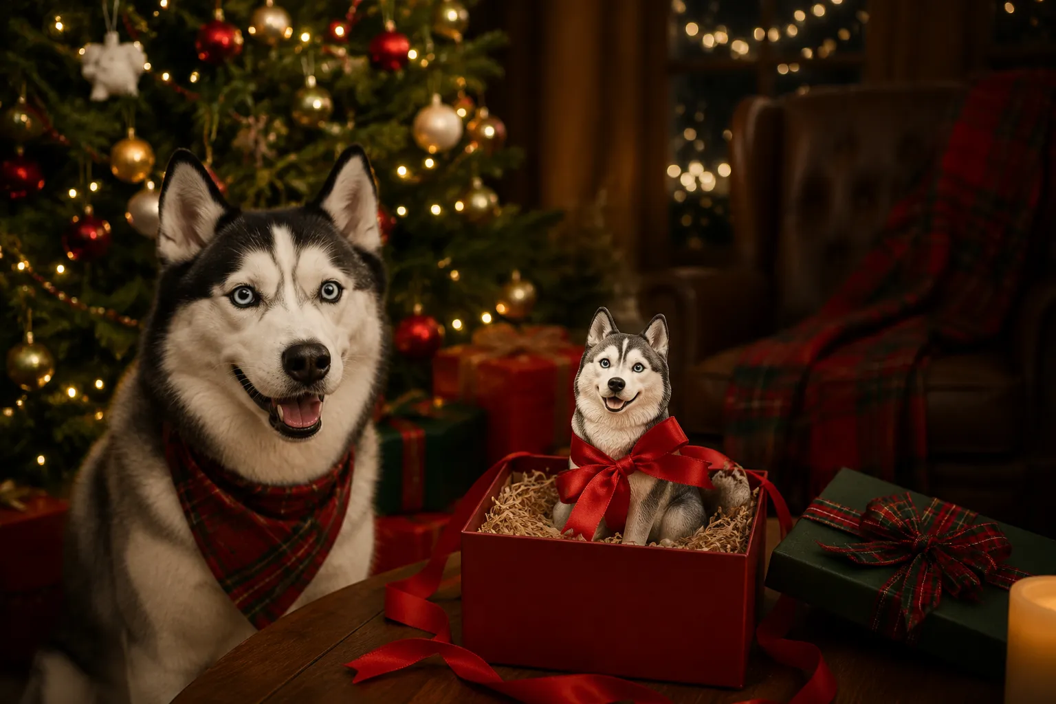 A $500 Christmas Splurge for a Teen Missing a Deployed Parent: Their Husky in Full Color
