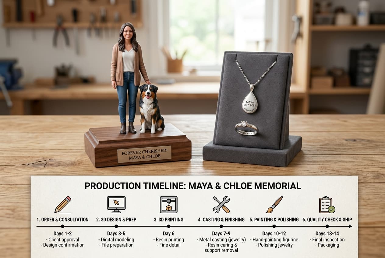 Custom Figurine vs. Memorial Jewelry: The Turnaround Time Breakdown That Matters