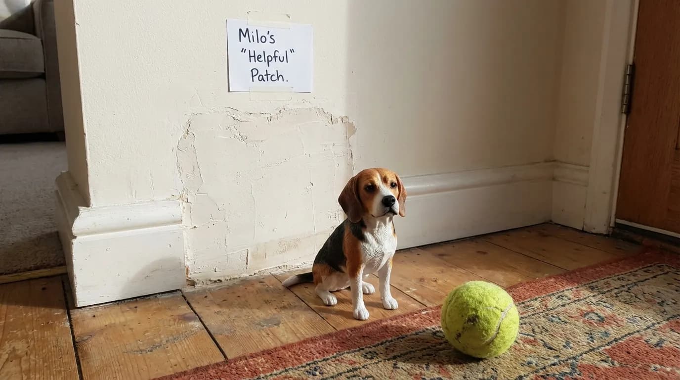 The 'Naughty' Corner: Memorializing the Dog Who Ate the Drywall
